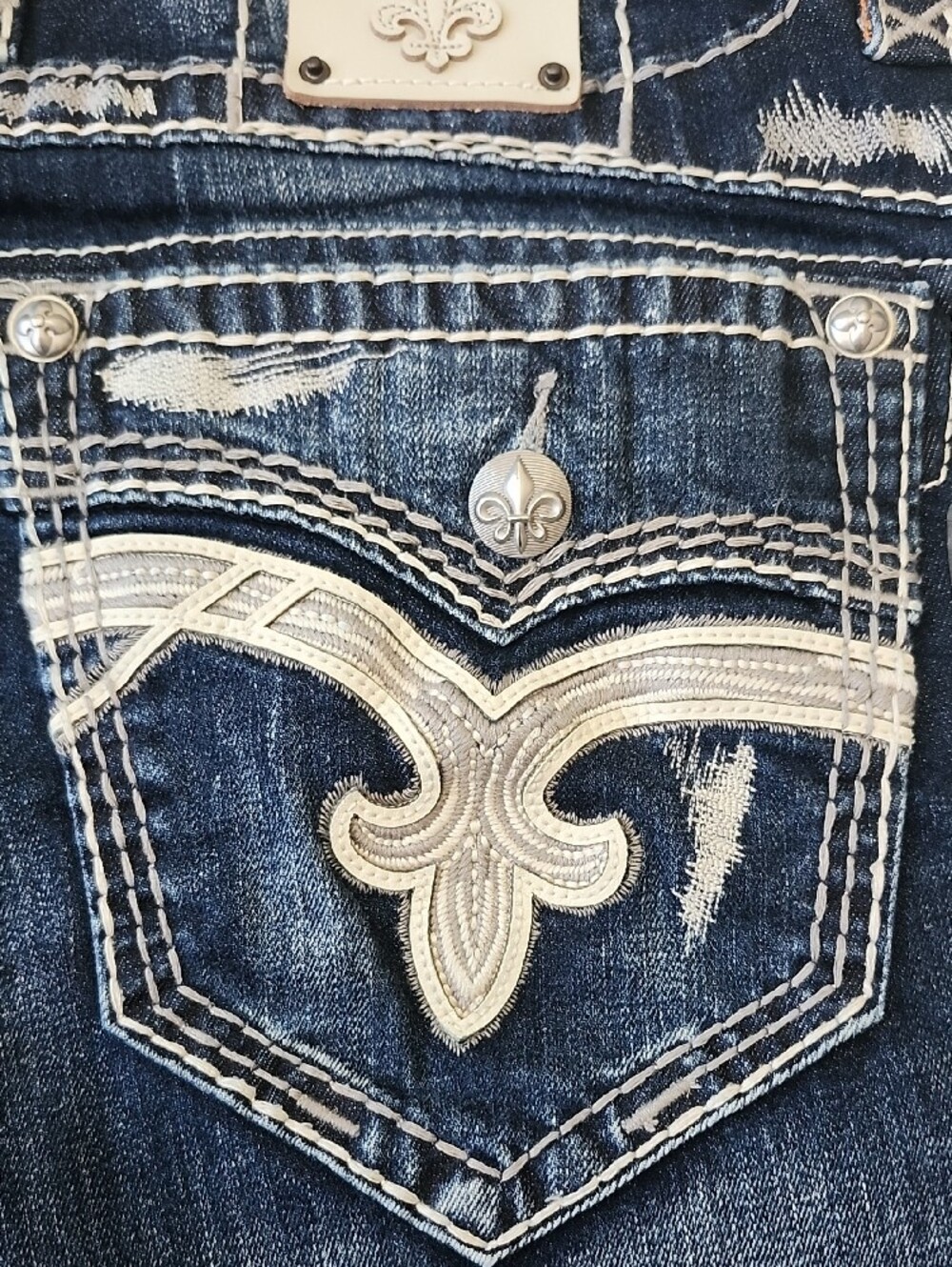Rock Revival Earlin Bootcut Jeans Buckle Exclusive 36x38 XX-Long Heavy Stitch - Picture 11 of 16
